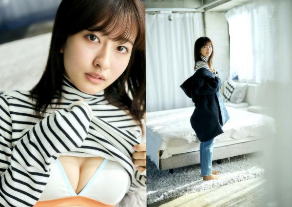    斉藤里奈 - come on，清新比基尼与黑色连体泳衣写真，室内简约风尽显优雅气质与完美身材第3张图片