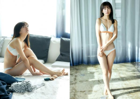    斉藤里奈 - come on，清新比基尼与黑色连体泳衣写真，室内简约风尽显优雅气质与完美身材第6张图片