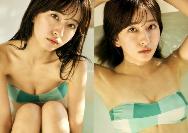    斉藤里奈 - come on，清新比基尼与黑色连体泳衣写真，室内简约风尽显优雅气质与完美身材第16张图片