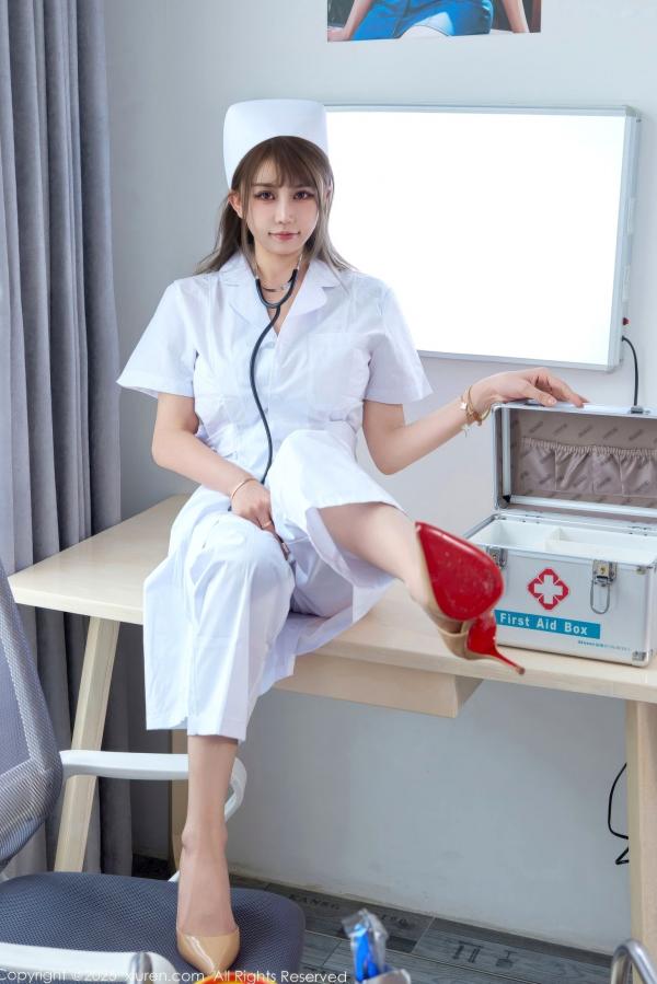    XiuRen秀人网-10896-Zoe柚柚-白色护士制服肉丝-诊疗室制服诱惑角色扮演摄影作品第6张图片