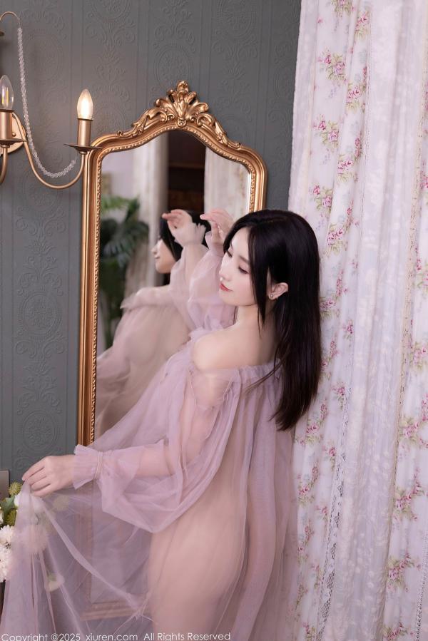    XiuRen秀人网-10752-杏子Yada-轻透粉纱淡粉内衣-唯美私房家居摄影-2025.09.10第30张图片