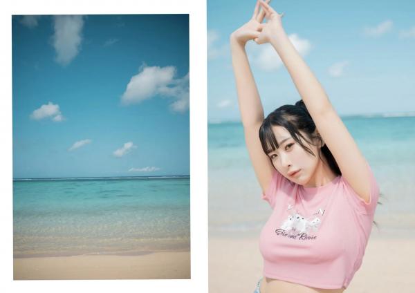    花宮いのり - ふたりきり，阳光沙滩比基尼写真，元气少女海边戏水，清纯与性感并存的夏日甜美视觉盛宴第71张图片