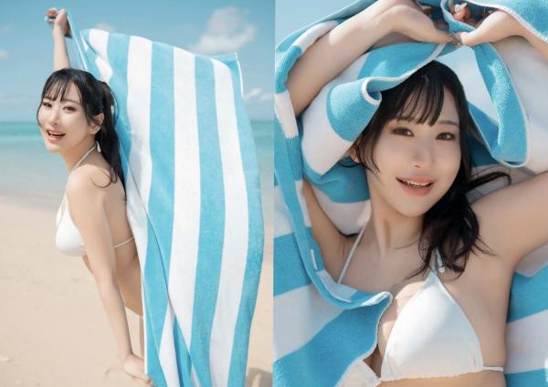    花宮いのり - ふたりきり，阳光沙滩比基尼写真，元气少女海边戏水，清纯与性感并存的夏日甜美视觉盛宴第82张图片