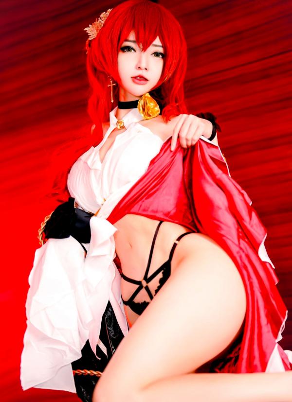    Potato-Godzilla-Himeko-崩坏-星穹铁道-姬子高颜值Cosplay极品私房写真，性感御姐角色扮演，魅力女神白嫩诱惑第12张图片