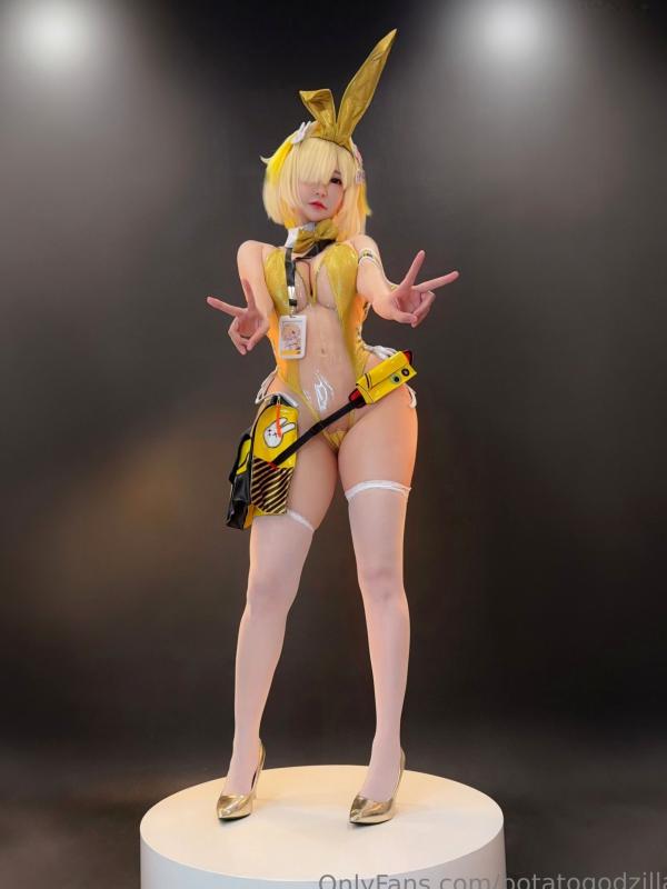    Potato-Godzilla-Elegg-Bunny-Suit-胜利女神-妮姬-兔女郎装-极致诱惑角色扮演COS写真第5张图片
