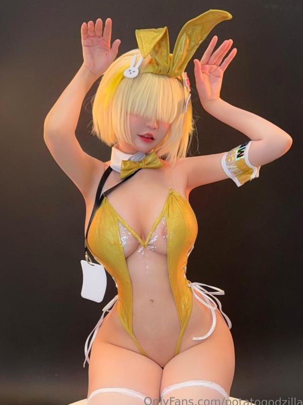    Potato-Godzilla-Elegg-Bunny-Suit-胜利女神-妮姬-兔女郎装-极致诱惑角色扮演COS写真第6张图片