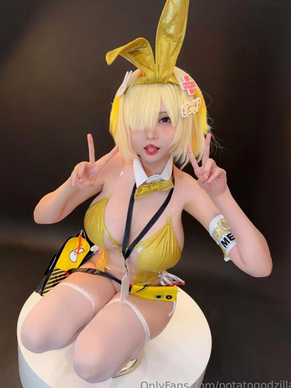    Potato-Godzilla-Elegg-Bunny-Suit-胜利女神-妮姬-兔女郎装-极致诱惑角色扮演COS写真第8张图片