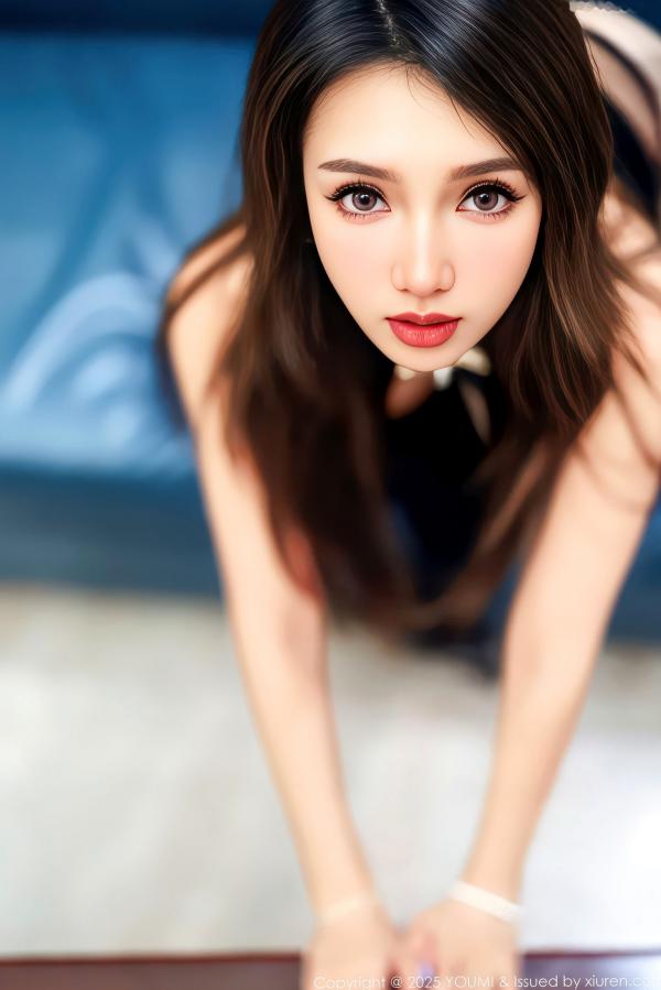    YouMi尤蜜荟-1188-Twins-夭夭-极致诱惑黑纱改良旗袍-大胆私房写真-2025.12.12第52张图片