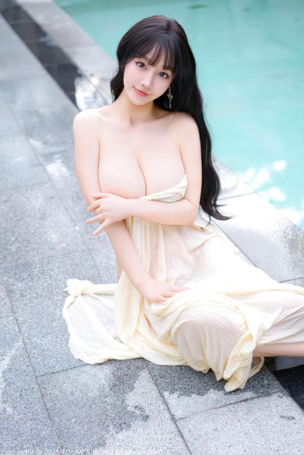    YouMi尤蜜荟-1185：朱可儿泳池私房写真，童颜巨乳身披轻透浴袍，大尺度极致诱惑，纯欲美腿白嫩撩人，无圣光大片抢先看第74张图片