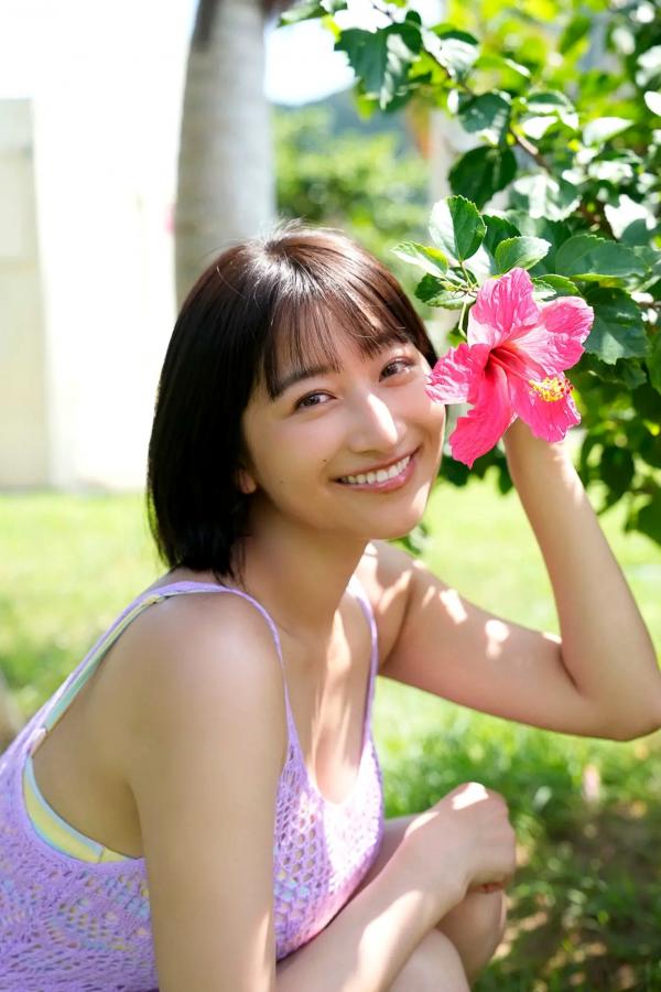    榎原依那 - ヤンマカ?アサ?ーっす！清新户外唯美写真，甜美笑容与镂空针织吊带裙的夏日诱惑第33张图片