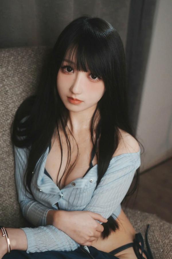    姬灵 - 清纯蓝调居家私房照，性感比基尼演绎冷艳诱惑第14张图片