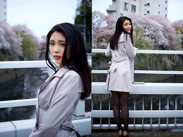    青海 うみ - 年上彼女写真，极致高开叉连体衣与性感条纹丝袜，大胆诱惑私房视觉盛宴第21张图片