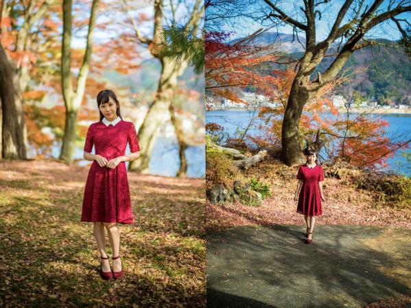    逢見リカ - If I See You in My Dreams 秋日红裙与室内蕾丝内衣写真，尽显冷艳与性感气质第2张图片
