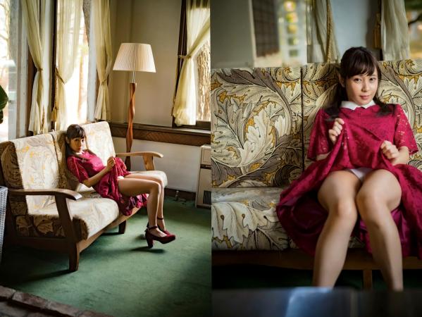    逢見リカ - If I See You in My Dreams 秋日红裙与室内蕾丝内衣写真，尽显冷艳与性感气质第7张图片