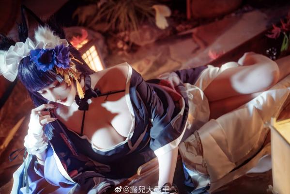    露兒大魔王《碧蓝航线》武藏COS，精致和风与极致御姐气质的梦幻结合，性感写真，极品视觉盛宴第4张图片