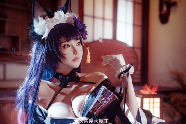    露兒大魔王《碧蓝航线》武藏COS，精致和风与极致御姐气质的梦幻结合，性感写真，极品视觉盛宴第6张图片