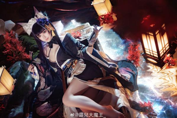    露兒大魔王《碧蓝航线》武藏COS，精致和风与极致御姐气质的梦幻结合，性感写真，极品视觉盛宴第14张图片