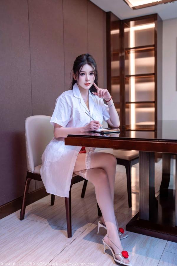    XingYan星颜社-431-李丽莎-温心怡：情趣姐妹花性感私房写真，奢华红裙制服诱惑，极致大尺度视觉盛宴，2025.11.21无圣光高清单品第2张图片
