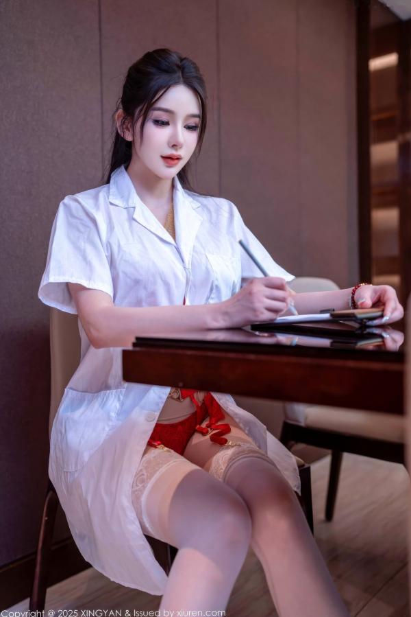    XingYan星颜社-431-李丽莎-温心怡：情趣姐妹花性感私房写真，奢华红裙制服诱惑，极致大尺度视觉盛宴，2025.11.21无圣光高清单品第4张图片