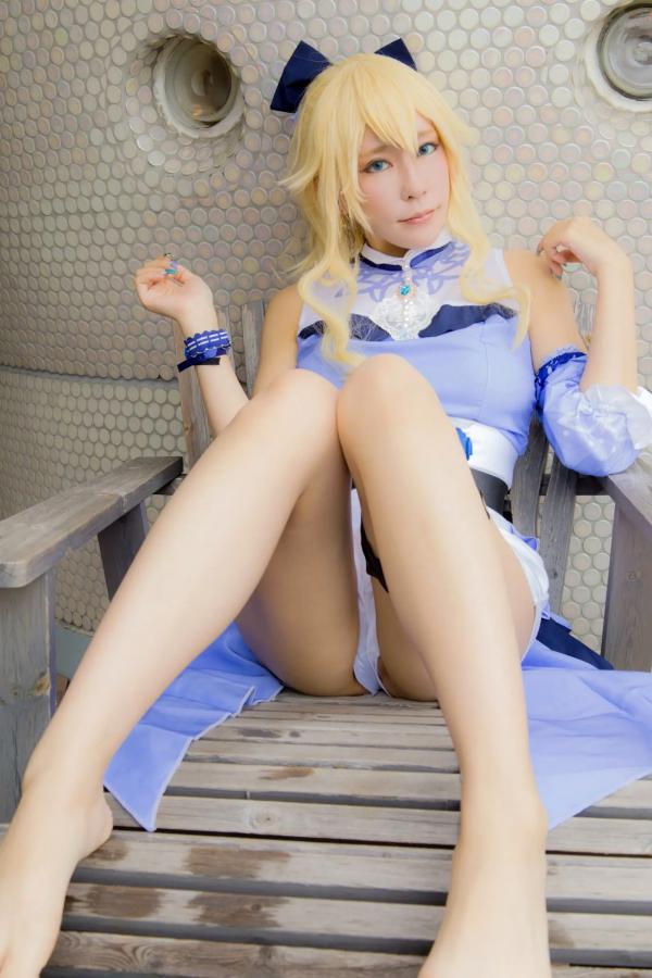    [Cosplay][HERESY] Ringo Mitsuki 林檎蜜紀 - 原神风格角色扮演，书房御姐姿态与浴缸私房诱惑大尺度写真第1张图片