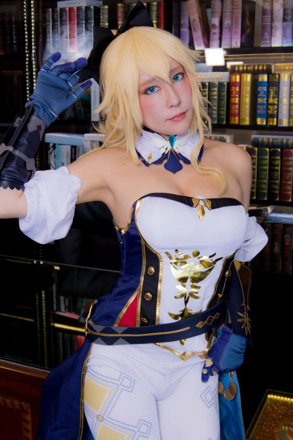    [Cosplay][HERESY] Ringo Mitsuki 林檎蜜紀 - 原神风格角色扮演，书房御姐姿态与浴缸私房诱惑大尺度写真第93张图片