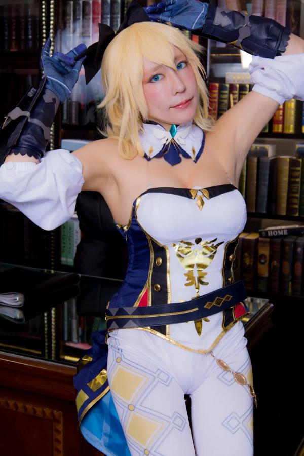    [Cosplay][HERESY] Ringo Mitsuki 林檎蜜紀 - 原神风格角色扮演，书房御姐姿态与浴缸私房诱惑大尺度写真第103张图片