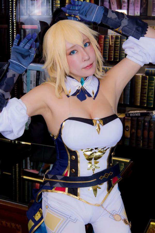    [Cosplay][HERESY] Ringo Mitsuki 林檎蜜紀 - 原神风格角色扮演，书房御姐姿态与浴缸私房诱惑大尺度写真第104张图片