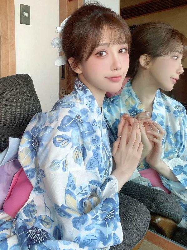    水淼aqua - 夏の浴衣，清凉浴衣私房写真，白皙美肌与诱惑美腿，极致性感视觉呈现第2张图片
