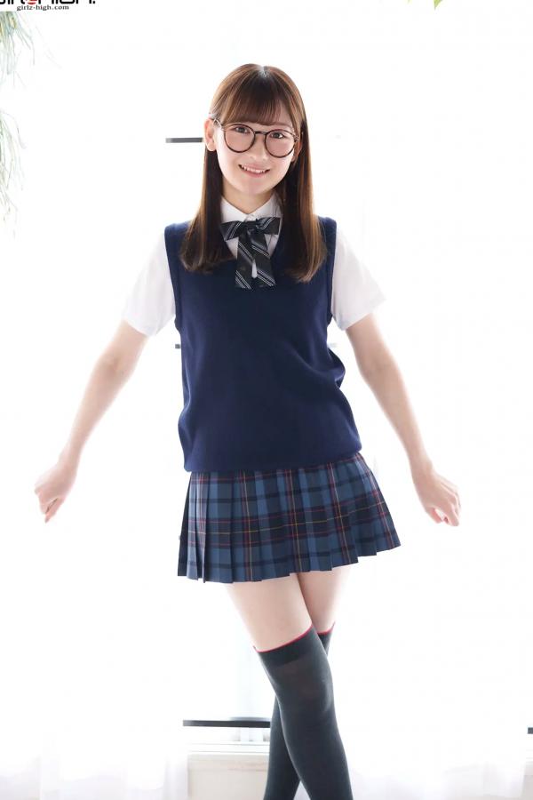    [Girlz-High] 近藤あさみ Asami Kondou：清新校服风演绎治愈系眼镜娘，展现迷人清纯学妹魅力 - bfaa_103_001第2张图片