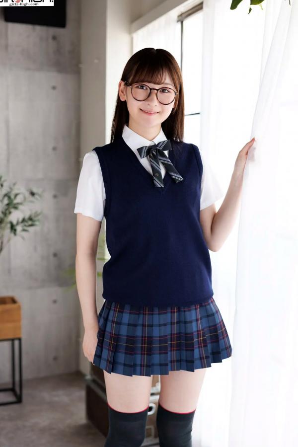    [Girlz-High] 近藤あさみ Asami Kondou：清新校服风演绎治愈系眼镜娘，展现迷人清纯学妹魅力 - bfaa_103_001第11张图片