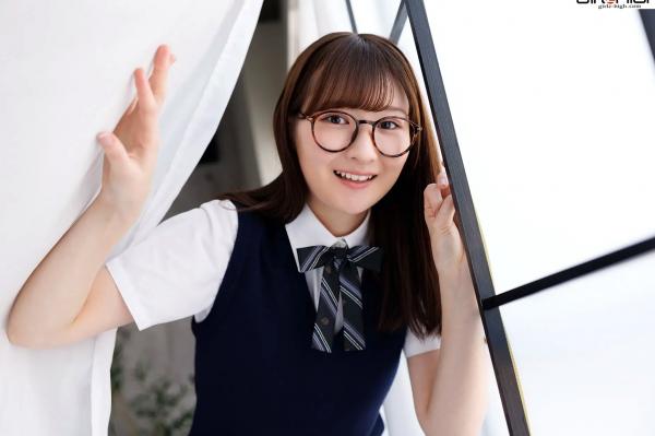   [Girlz-High] 近藤あさみ Asami Kondou：清新校服风演绎治愈系眼镜娘，展现迷人清纯学妹魅力 - bfaa_103_001第23张图片