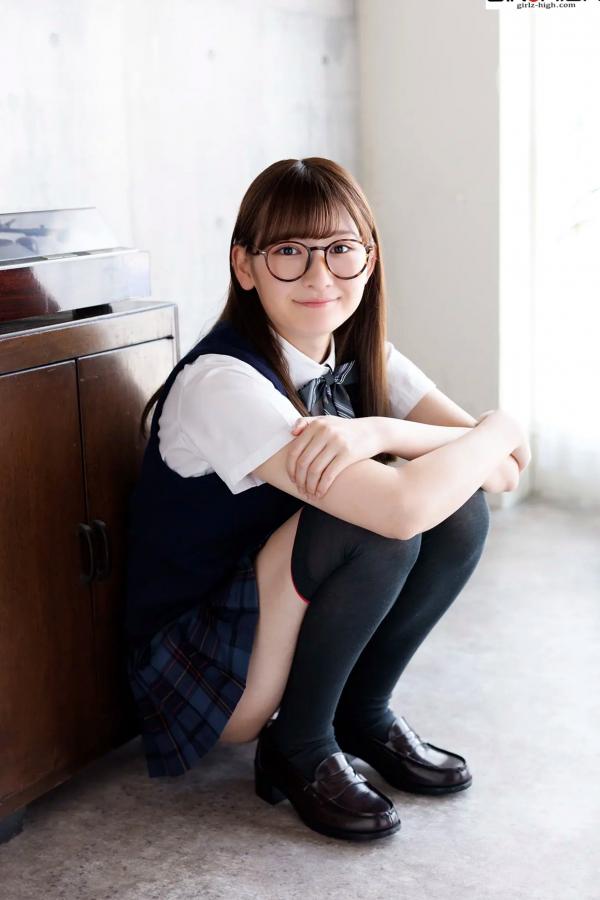    [Girlz-High] 近藤あさみ Asami Kondou：清新校服风演绎治愈系眼镜娘，展现迷人清纯学妹魅力 - bfaa_103_001第29张图片