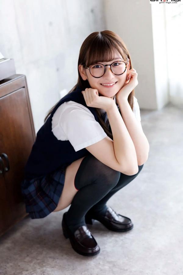    [Girlz-High] 近藤あさみ Asami Kondou：清新校服风演绎治愈系眼镜娘，展现迷人清纯学妹魅力 - bfaa_103_001第30张图片
