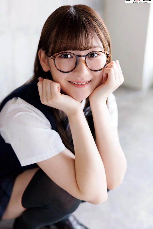    [Girlz-High] 近藤あさみ Asami Kondou：清新校服风演绎治愈系眼镜娘，展现迷人清纯学妹魅力 - bfaa_103_001第31张图片
