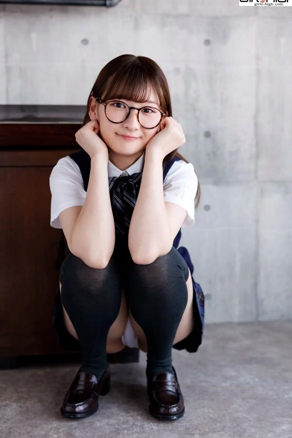    [Girlz-High] 近藤あさみ Asami Kondou：清新校服风演绎治愈系眼镜娘，展现迷人清纯学妹魅力 - bfaa_103_001第32张图片