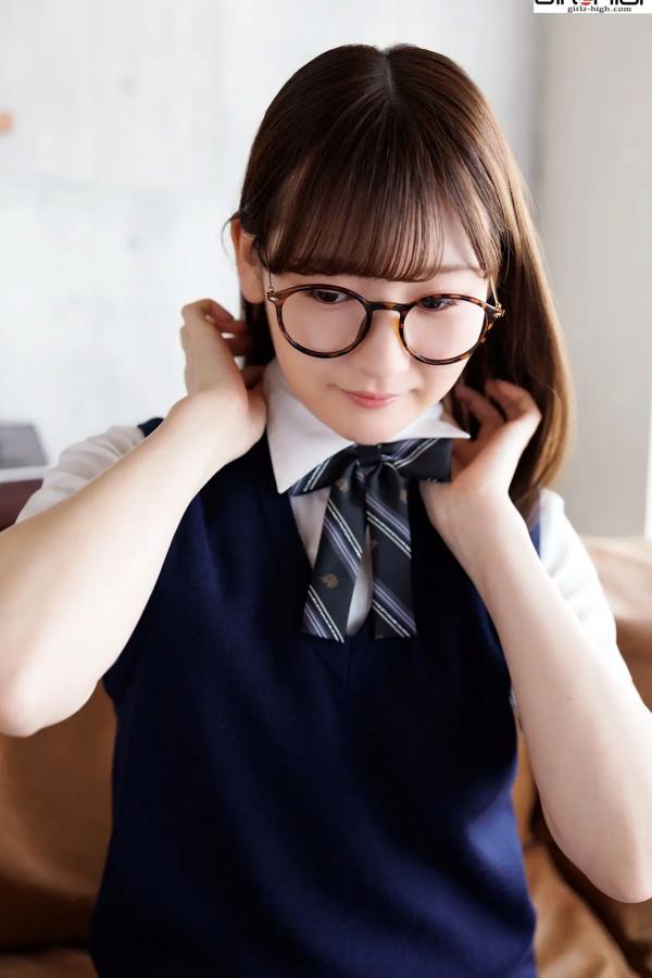    [Girlz-High] 近藤あさみ Asami Kondou：清新校服风演绎治愈系眼镜娘，展现迷人清纯学妹魅力 - bfaa_103_001第43张图片