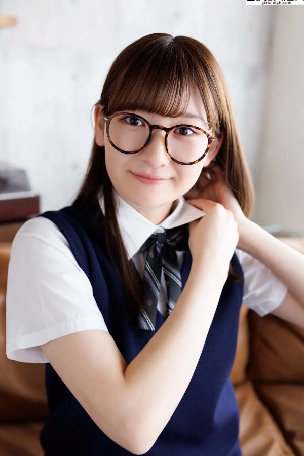    [Girlz-High] 近藤あさみ Asami Kondou：清新校服风演绎治愈系眼镜娘，展现迷人清纯学妹魅力 - bfaa_103_001第44张图片