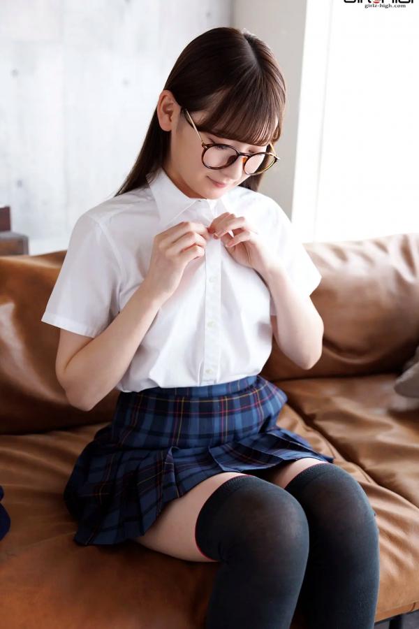    [Girlz-High] 近藤あさみ Asami Kondou：清新校服风演绎治愈系眼镜娘，展现迷人清纯学妹魅力 - bfaa_103_001第45张图片