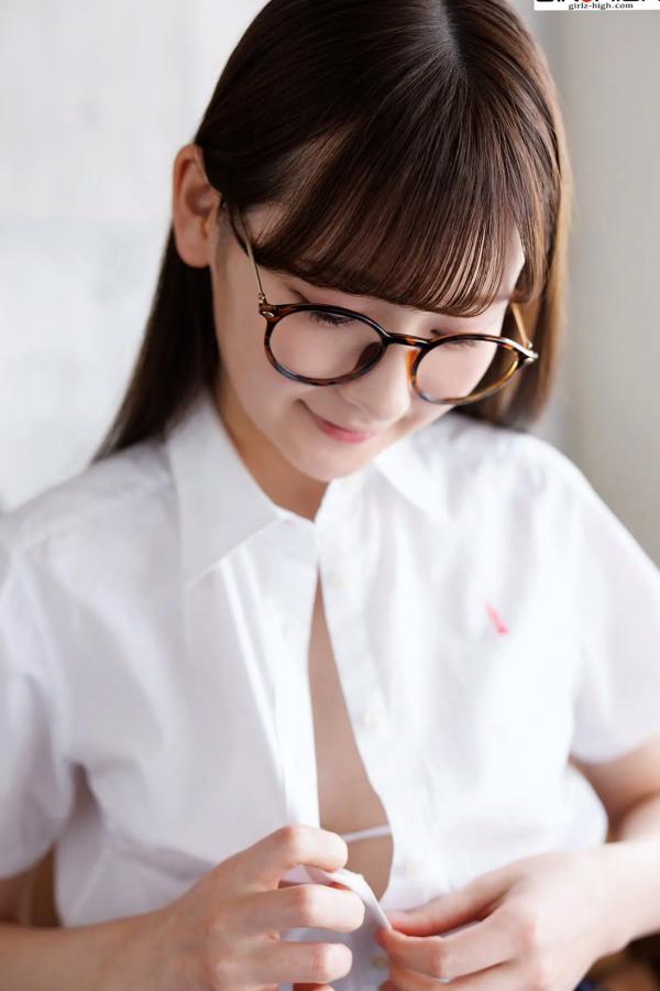    [Girlz-High] 近藤あさみ Asami Kondou：清新校服风演绎治愈系眼镜娘，展现迷人清纯学妹魅力 - bfaa_103_001第47张图片