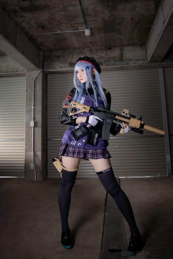    [Cosplay][my suite] Atsuki あつき - 战术少女角色扮演，制服诱惑与枪械美学的碰撞，极致美腿视觉盛宴第21张图片