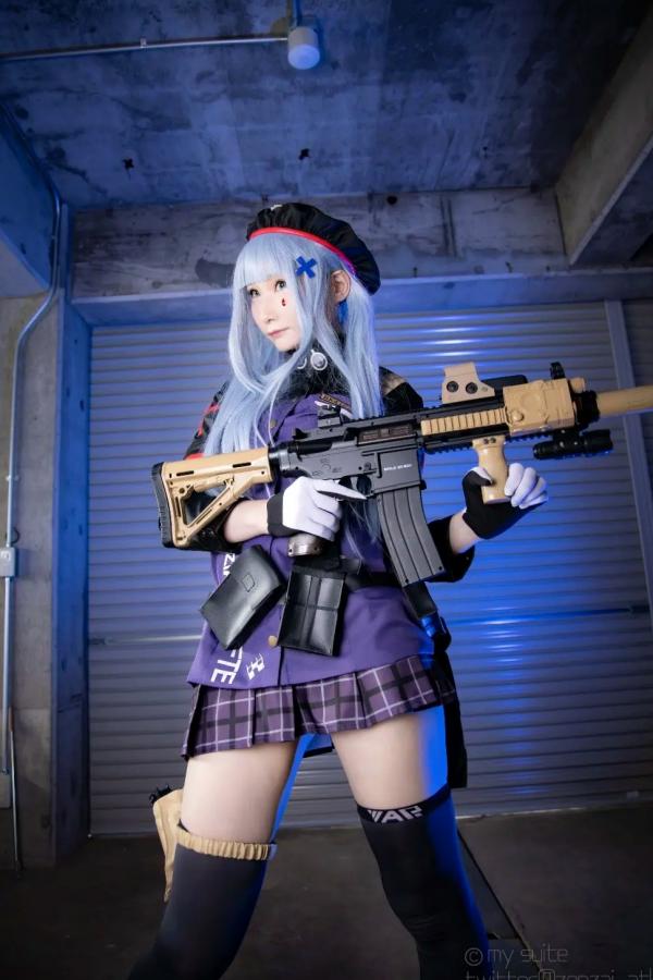    [Cosplay][my suite] Atsuki あつき - 战术少女角色扮演，制服诱惑与枪械美学的碰撞，极致美腿视觉盛宴第23张图片