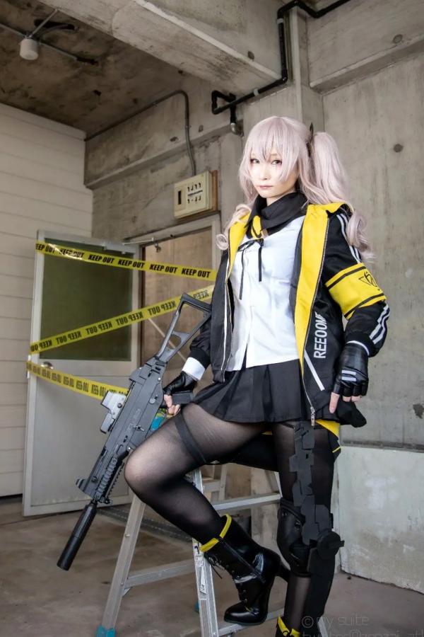    [Cosplay][my suite] Atsuki あつき - 战术少女角色扮演，制服诱惑与枪械美学的碰撞，极致美腿视觉盛宴第42张图片