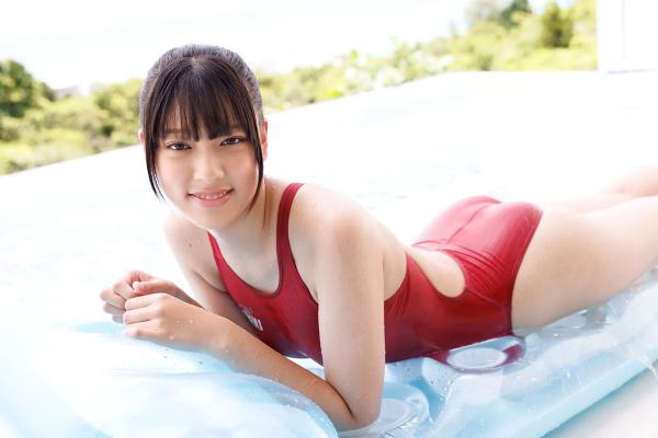    [Minisuka.tv] Eyu Hirayama 平山えゆ - 泳池湿身诱惑，红色连体泳衣写真，清纯活力美少女第32张图片