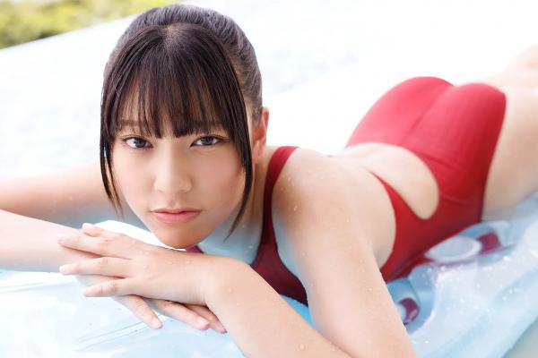   [Minisuka.tv] Eyu Hirayama 平山えゆ - 泳池湿身诱惑，红色连体泳衣写真，清纯活力美少女第34张图片
