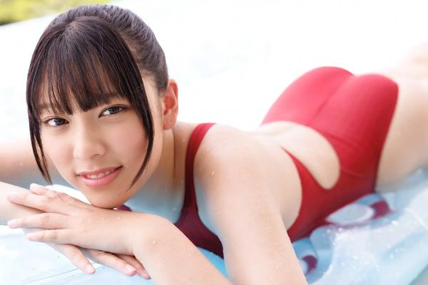    [Minisuka.tv] Eyu Hirayama 平山えゆ - 泳池湿身诱惑，红色连体泳衣写真，清纯活力美少女第35张图片