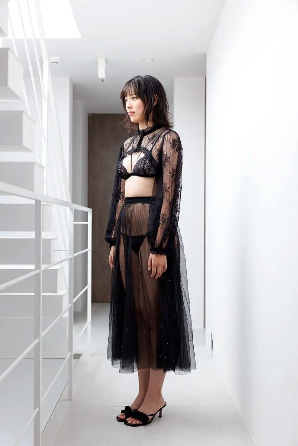    [Minisuka.tv] Eyu Hirayama 平山えゆ：黑色蕾丝透视纱裙，极品诱惑私房女神写真第2张图片