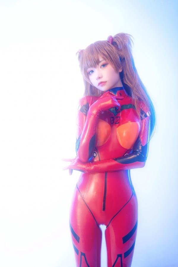    爆机少女喵小吉-明日香-人类补奸计划，极品红胶衣COS，性感大尺度诱惑，极致身材展现第12张图片