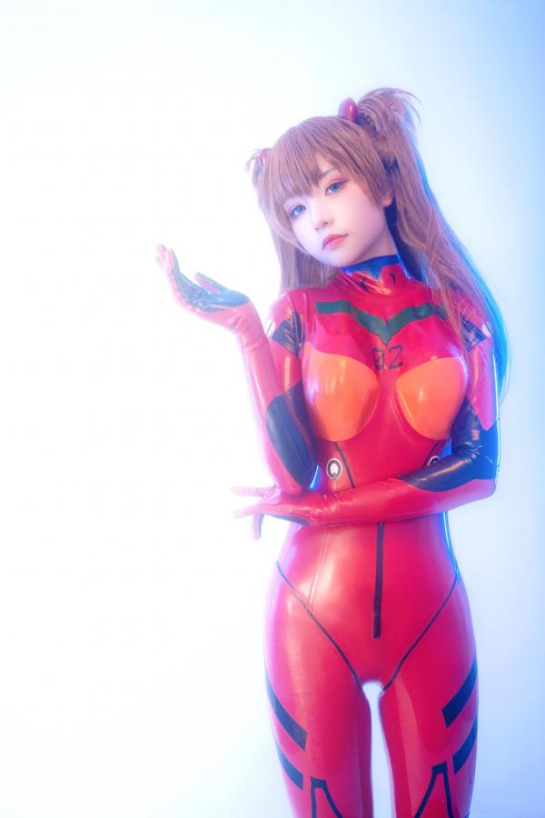    爆机少女喵小吉-明日香-人类补奸计划，极品红胶衣COS，性感大尺度诱惑，极致身材展现第23张图片