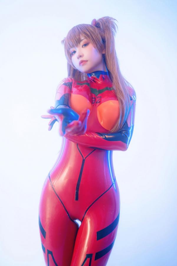    爆机少女喵小吉-明日香-人类补奸计划，极品红胶衣COS，性感大尺度诱惑，极致身材展现第67张图片