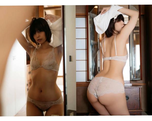    真中つぐ - 恋愛情緒：短发清纯美女私房照，尽显优雅与细腻肤质的治愈系视觉盛宴第20张图片